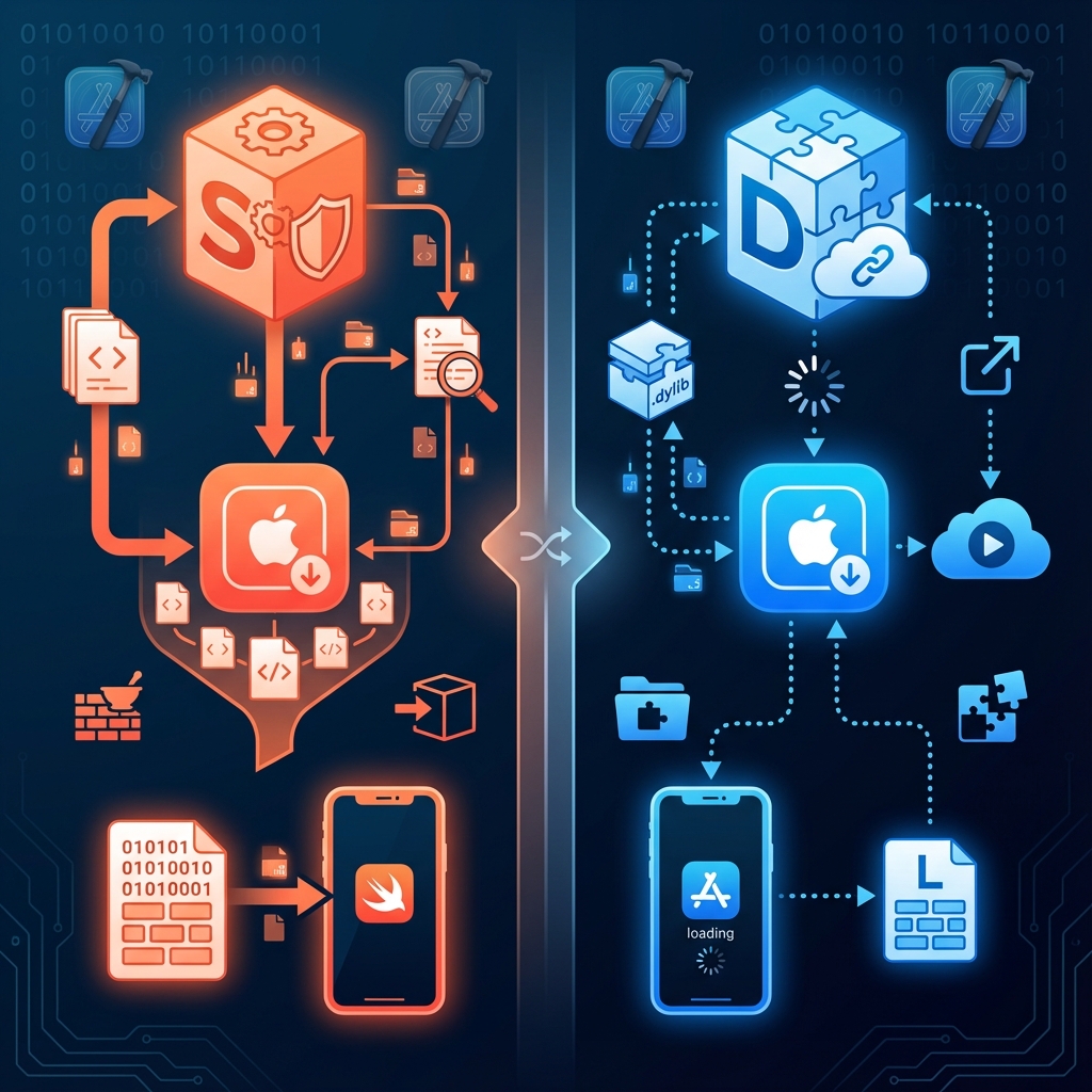 Dynamic Framework vs Static Framework trong iOS
